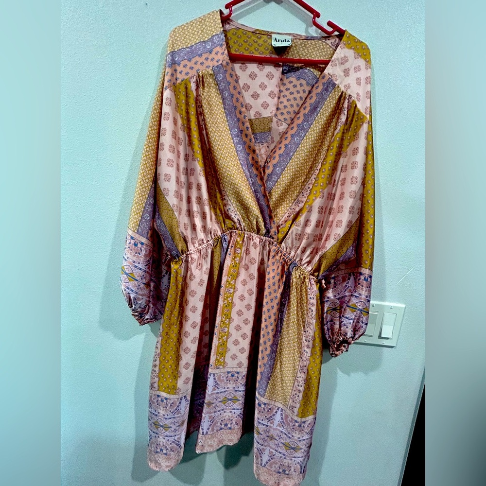 Avita Colorful Patchwork Mini Dress